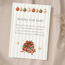 Livres de Noël élégants vintage pour Baby Shower