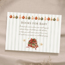 Livres de Noël Élégants Vintage pour Baby Shower