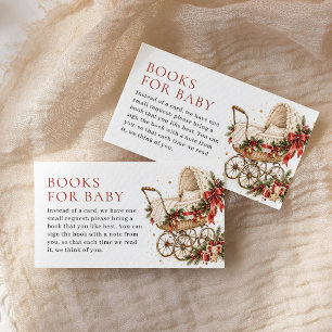 Carte D'accompagnement Livres de Noël pour bébé Merry Little Baby Shower