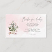 Carte D'accompagnement Livres de Noël rose hiver pour bébé (Devant)