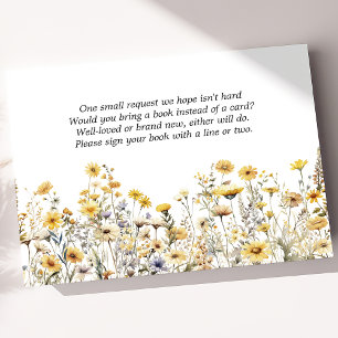 Carte D'accompagnement Livres de peinture à l'aquarelle bohème Fleur jaun