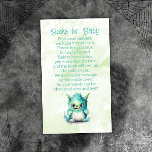 Carte D'accompagnement Livres de petit monstre d'Halloween pour bébé