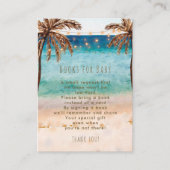 Carte D'accompagnement livres de plage tropicale pour bébé (Devant)