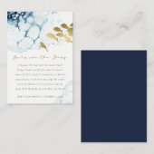 CARTE D'ACCOMPAGNEMENT LIVRES DE POISSONS SOUS-MARINS EN OR POUR BABY SHO (Devant / Derrière)