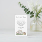 Carte D'accompagnement Livres de script Eléphant Cute pour Baby shower (Debout devant)