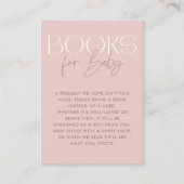 Carte D'accompagnement Livres de script moderne Elegant Pink Mauve pour b (Devant)