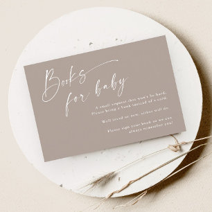Carte D'accompagnement Livres de script pour bébé Fête de bébé neutre