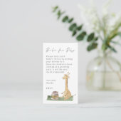 Carte D'accompagnement Livres de script pour Giraffe Cute pour Baby showe (Debout devant)