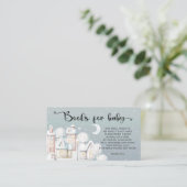 Carte D'accompagnement Livres de shower bébé hiver pour billet bébé (Debout devant)