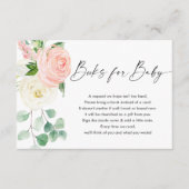 Carte D'accompagnement Livres de verdure fleurie rose printemps pour bébé (Devant)