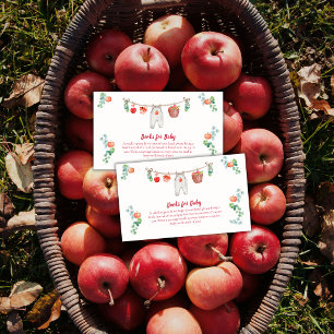 Carte D'accompagnement Livres de vêtements de botanique de pomme pour Bab