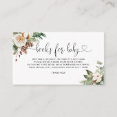 Carte D'accompagnement Livres d'hiver à feuillage persistant pour bébé (Devant)