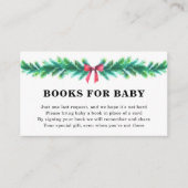 Carte D'accompagnement Livres d'hiver de Noël pour Baby shower (Devant)