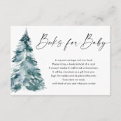 Carte D'accompagnement Livres d'hiver pour bébé rose or fille demande de (Devant)