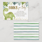 Carte D'accompagnement Livres Dinosaur pour Baby Card (Devant / Derrière)