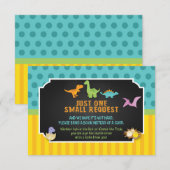 Carte D'accompagnement Livres Dinosaur pour Baby Card (Devant / Derrière)