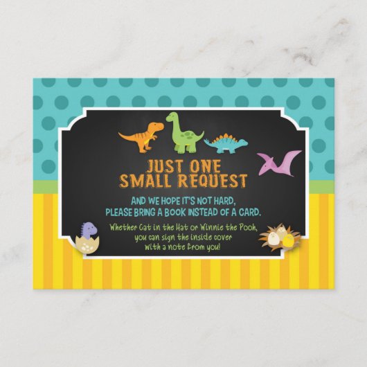 Carte D'accompagnement Livres Dinosaur pour Baby Card (Devant)