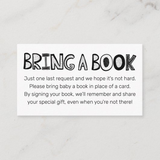 Carte D'accompagnement Livres Doodle Pour Bébé (Devant)