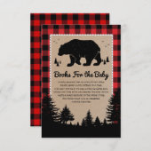 Carte D'accompagnement Livres d'ours de forêt de Lumberjack pour bébé (Devant / Derrière)