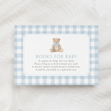 Livres d'ours en peluche à carreaux bleus pour béb