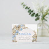 Carte D'accompagnement Livres d'ours en peluche bleu pour bébé Arche de b (Debout devant)