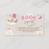 Carte D'accompagnement Livres D'Ours Rose Pour Baby shower Bébé (Devant)