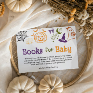 Carte D'accompagnement Livres drôles et effrayants d'Halloween pour Baby 