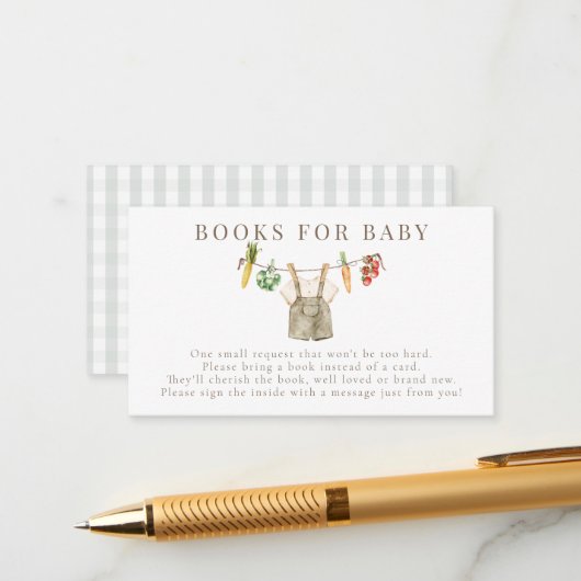 Carte D'accompagnement Livres Du Marché Des Agriculteurs À Croissance Loc (Devant/Arrière en situation)