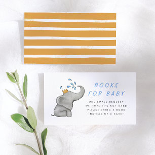 Carte D'accompagnement Livres Elephant & Jungle Greenery pour bébé