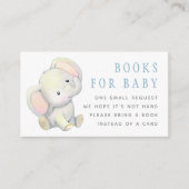 Carte D'accompagnement Livres éléphants pour bébé (Devant)