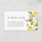 Carte D'accompagnement Livres en Baby shower citron pour bébé (Devant)