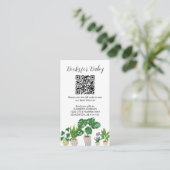 Carte D'accompagnement Livres en Baby shower Plante pour bébé Code QR (Debout devant)