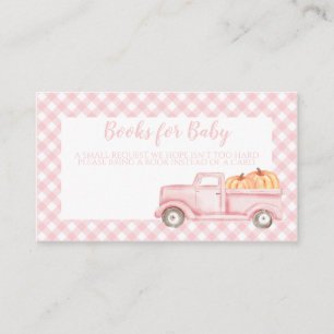 Carte D'accompagnement Livres en plastique rose Baby shower citrouille po