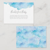 Carte D'accompagnement Livres en rose pour bébé Baby shower (Devant / Derrière)