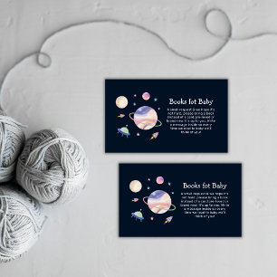 Carte D'accompagnement Livres Espace Garçon Galaxie Noir Nuit Pour Baby S