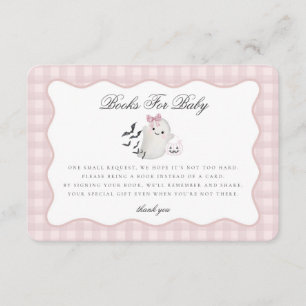 Carte D'accompagnement Livres Fantôme Petit Boo Pastel pour Bébé Insert