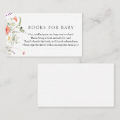 Carte D'accompagnement Livres fleur sauvage pour bébé (Devant / Derrière)