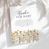 Carte D'accompagnement Livres fleurs sauvages Baby showers pour bébé