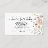 Carte D'accompagnement Livres fleurs sauvages d'aquarelle pour bébé (Devant)