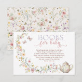 Carte D'accompagnement Livres Fleurs sauvages de Tea Party pour bébé (Devant / Derrière)
