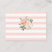 Carte D'accompagnement Livres Floral Peach Peony pour Baby Request Douche (Dos)
