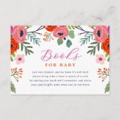 Carte D'accompagnement Livres floraux brillants pour bébé (Devant)