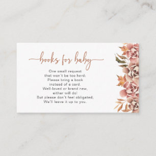 Carte D'accompagnement Livres Floraux D'automne Pour Bébé