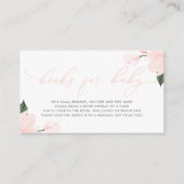 Carte D'accompagnement Livres Floraux Roses Pour Bébé (Devant)