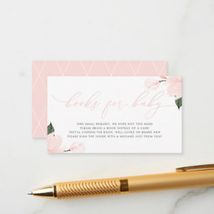 Carte D'accompagnement Livres Floraux Roses Pour Bébé
