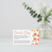 Carte D'accompagnement Livres fraises pour bébé Baby shower doux Berry (Debout devant)