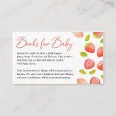 Carte D'accompagnement Livres fraises pour bébé Baby shower doux Berry (Devant)