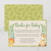 Carte D'accompagnement Livres Jungle pour Baby Card (Devant / Derrière)