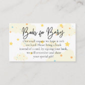 Carte D'accompagnement Livres Lune et Étoiles pour bébé (Devant)