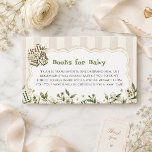 Carte D'accompagnement Livres Mahjong pour bébé chanceux pour Baby Shower
